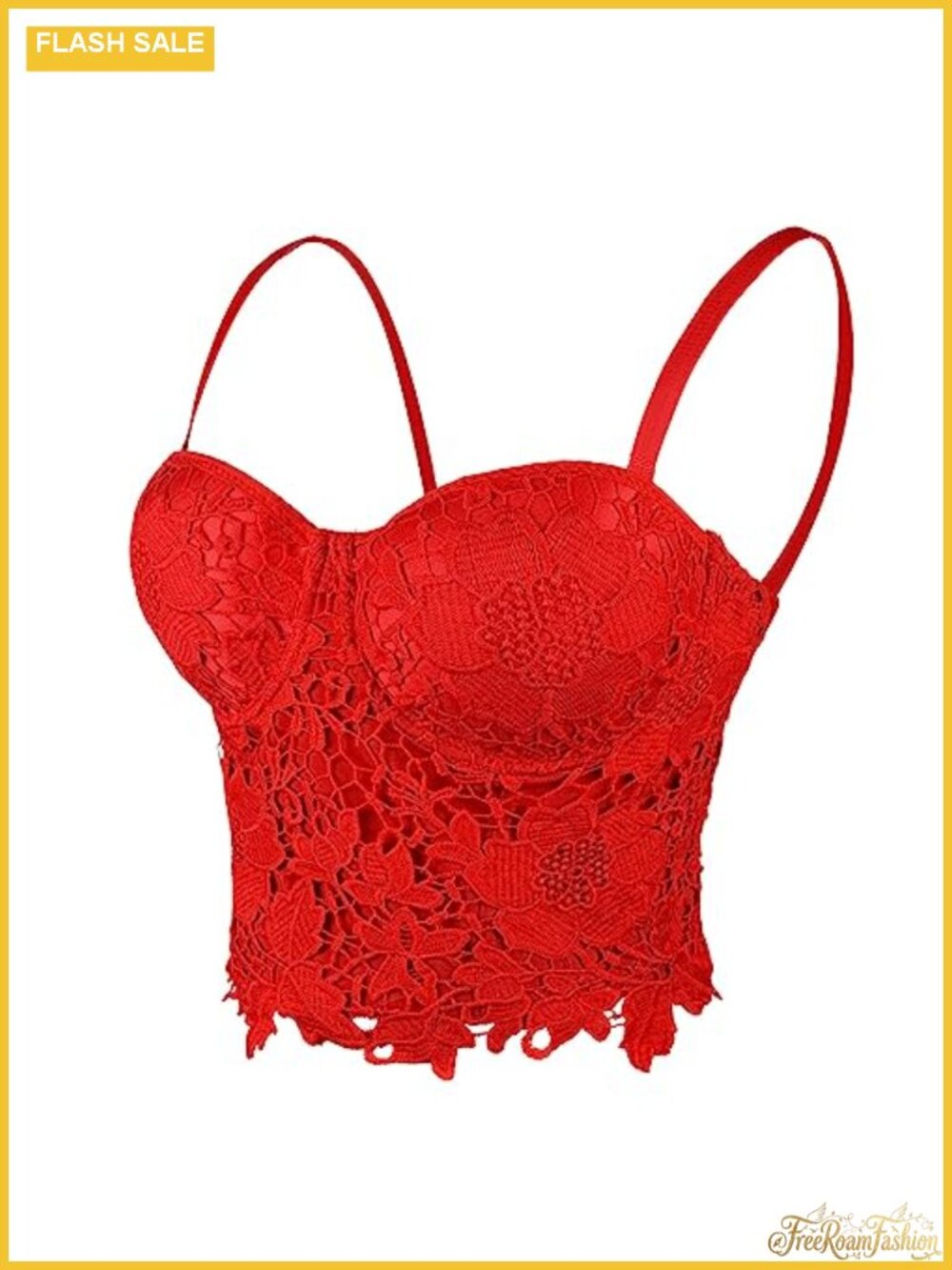 Floral Lace Bustier Crop Top Gothic Corset Bra Padded Push-Up